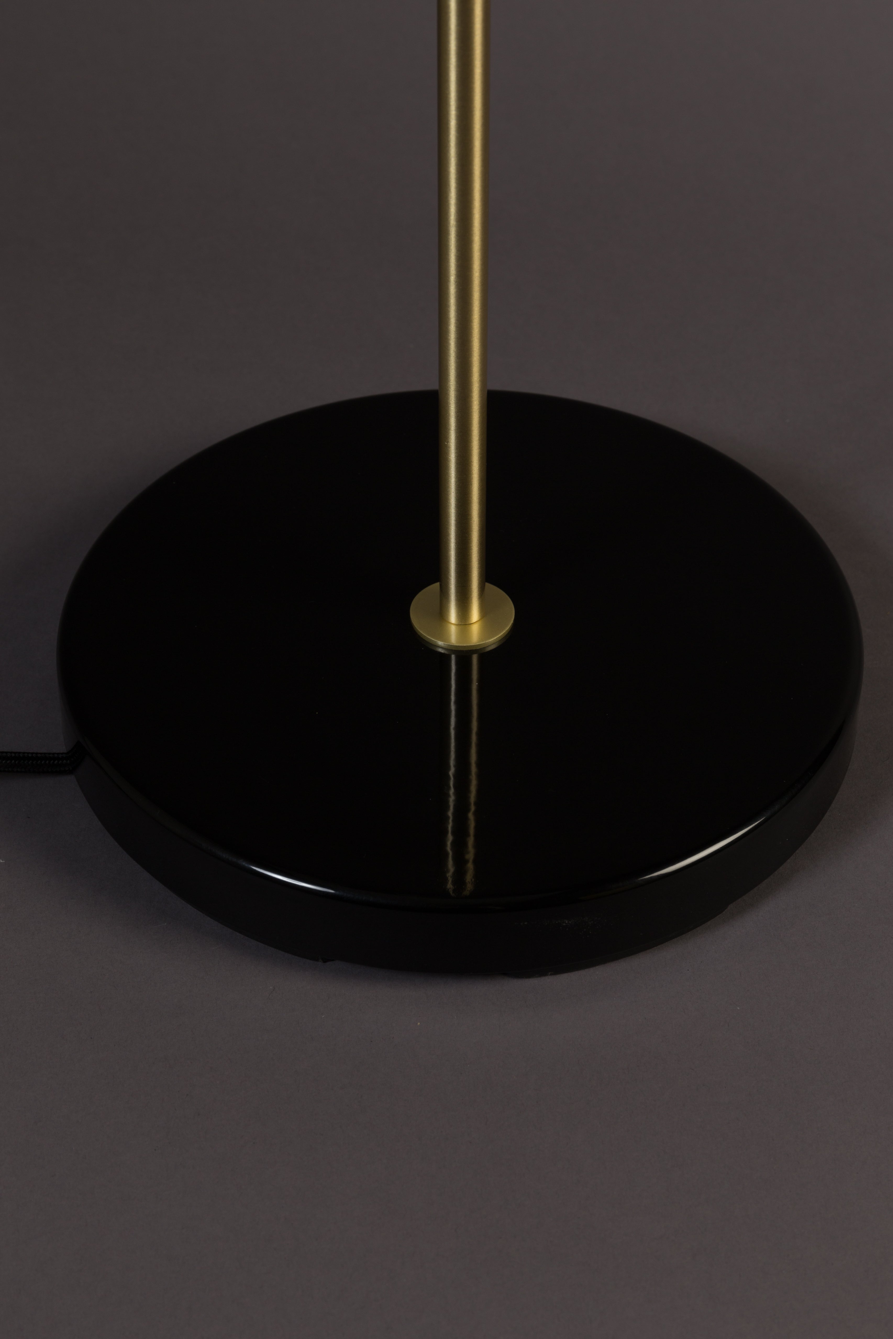 Dutchbone Eclipse Gloss Black & Gold Open Top Floor Lamp